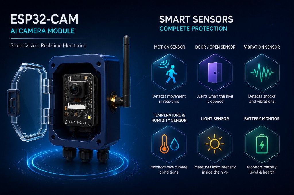 BeeNet smart sensors and camera set
